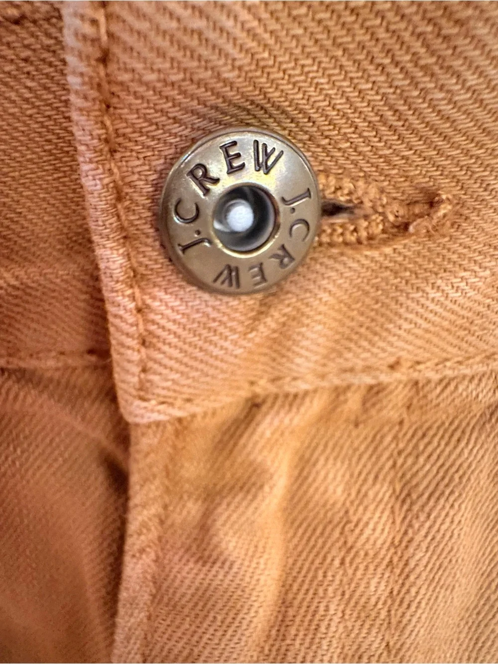 J. Crew Men's Straight Jeans in Camel Tan